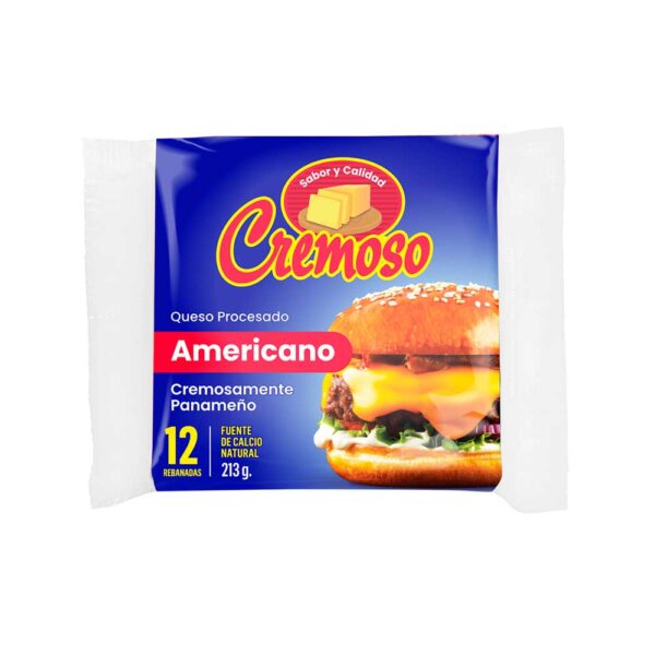 Cremoso Queso Amarillo Americano 12 Rebanadas
