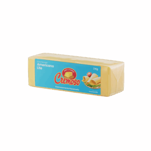 Cremoso Queso Amarillo tipo Americano Lite en Barra 2 Kg