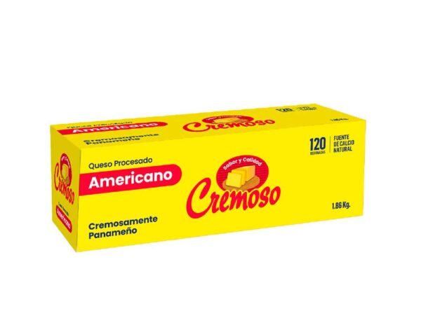 Cremoso Queso Amarillo Americano 120 Rebanadas